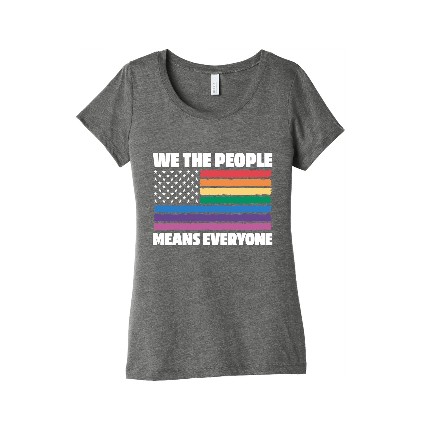 Rainbow Flag We The People Womens Triblend Tee