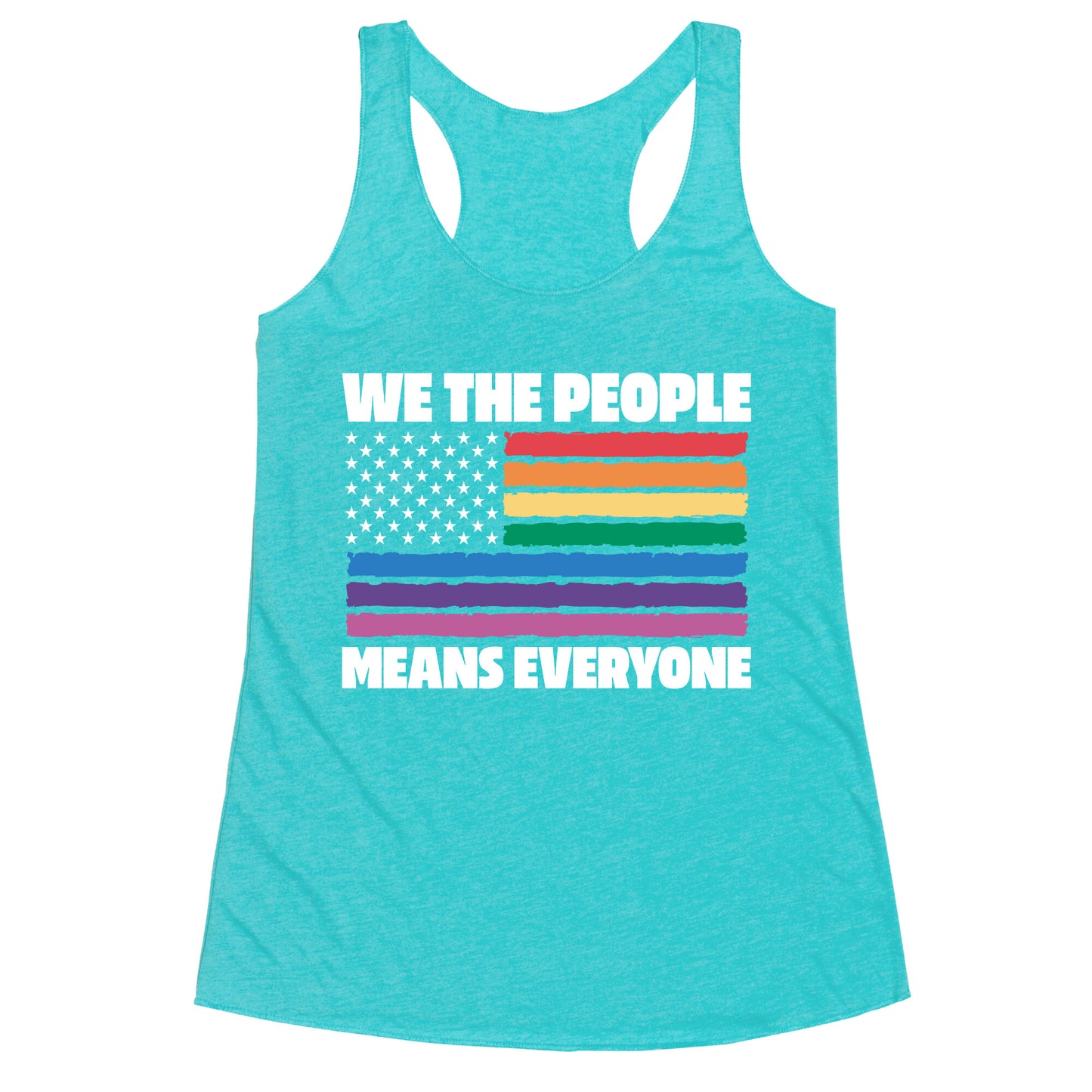 Rainbow Flag We The People Racerback Tank