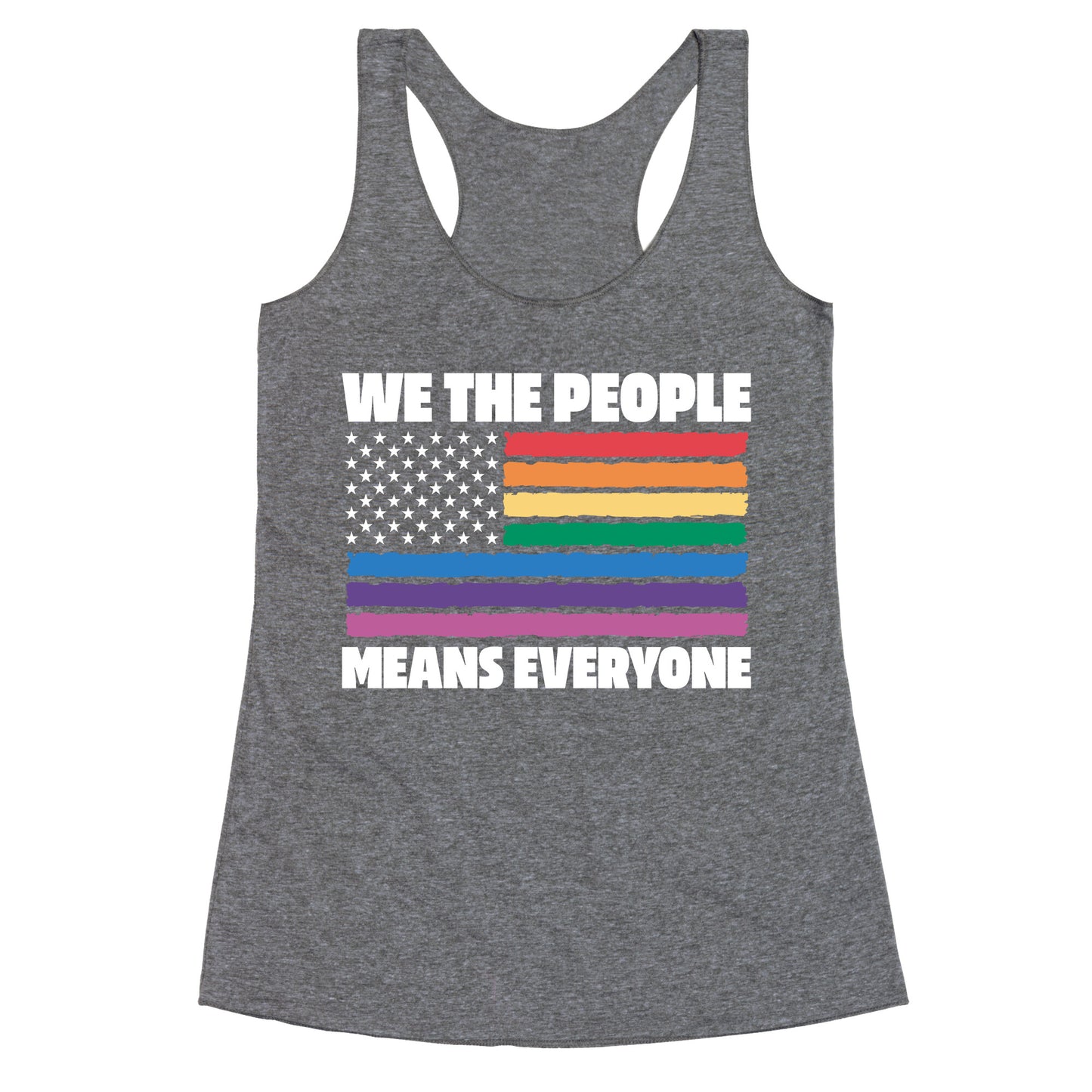 Rainbow Flag We The People Racerback Tank