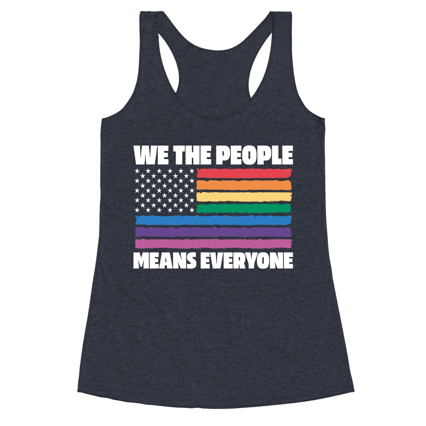 Rainbow Flag We The People Racerback Tank