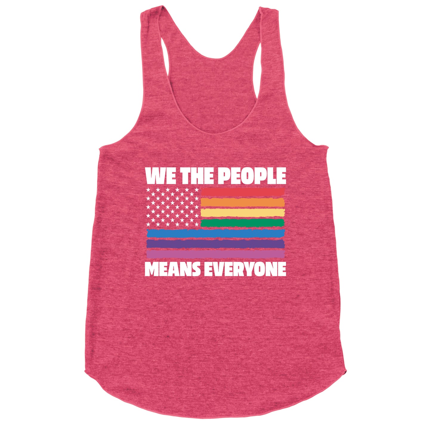 Rainbow Flag We The People Racerback Tank