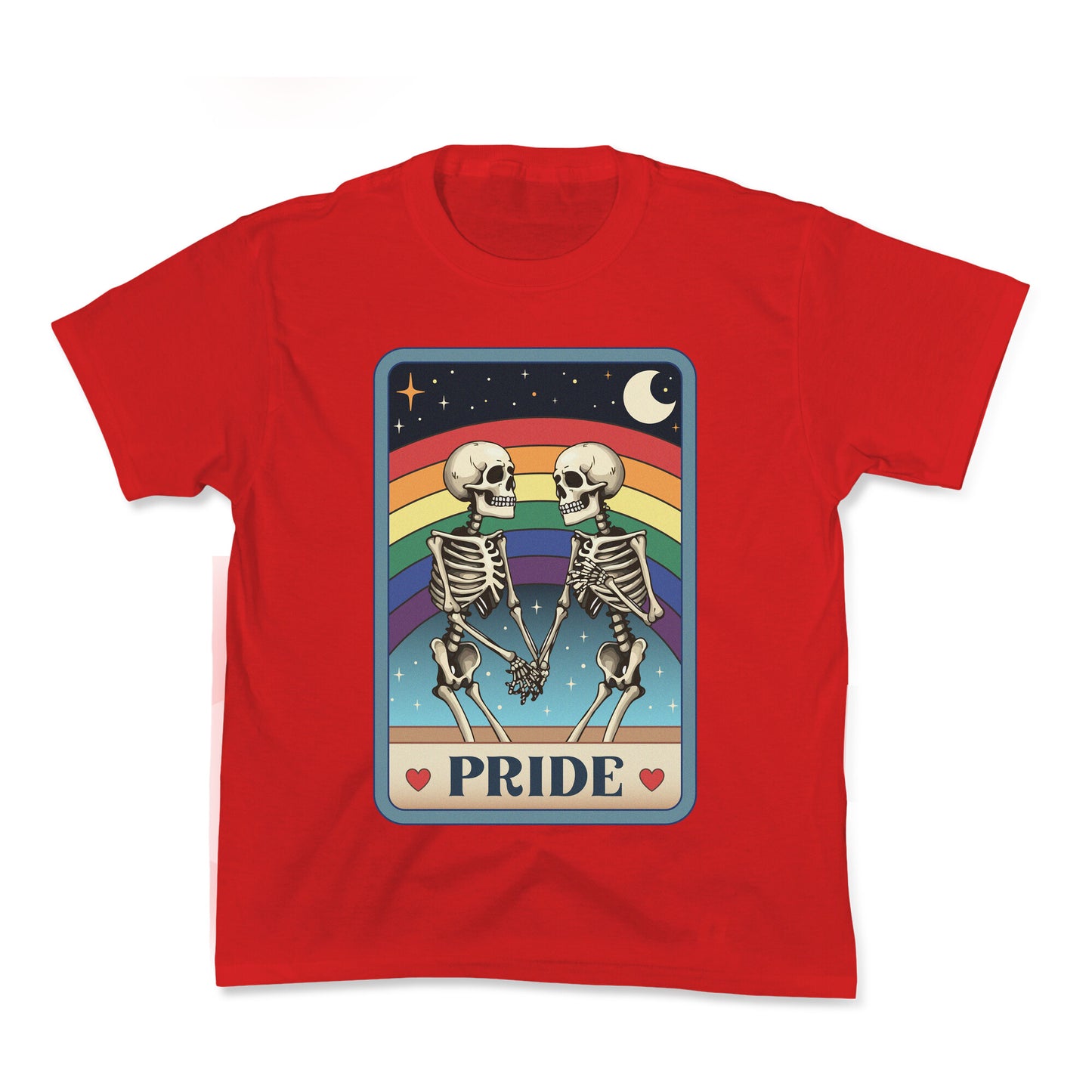 Rainbow Pride Tarot Card Kids Tee