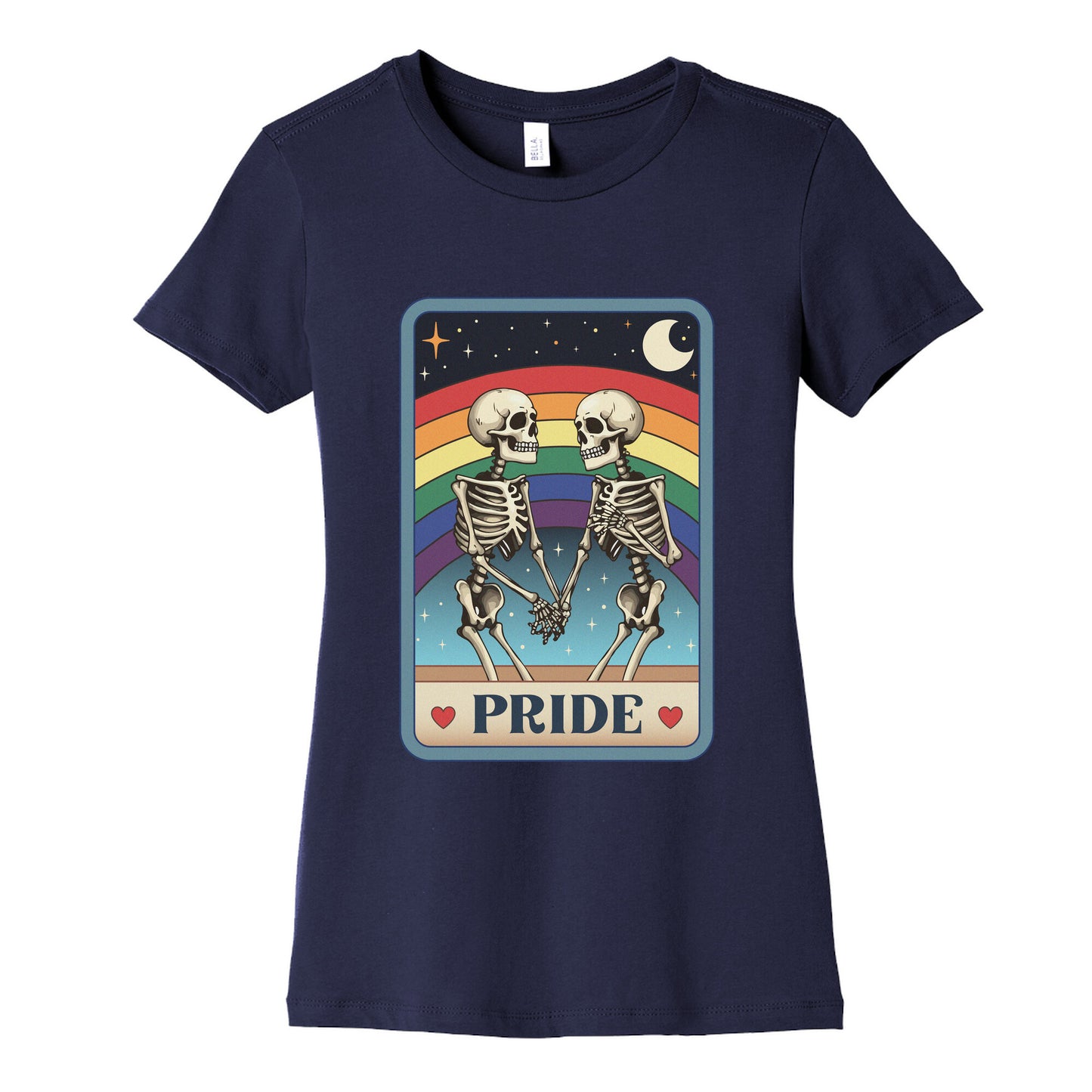 Rainbow Pride Tarot Card Womens Cotton Tee