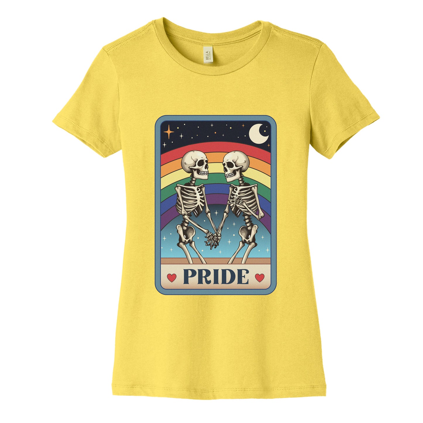 Rainbow Pride Tarot Card Womens Cotton Tee