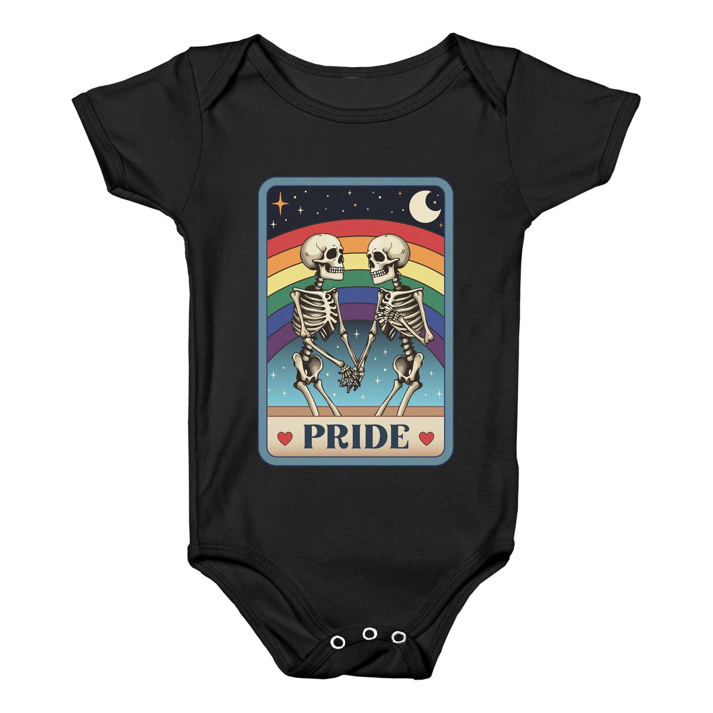 Rainbow Pride Tarot Card Baby One-Piece