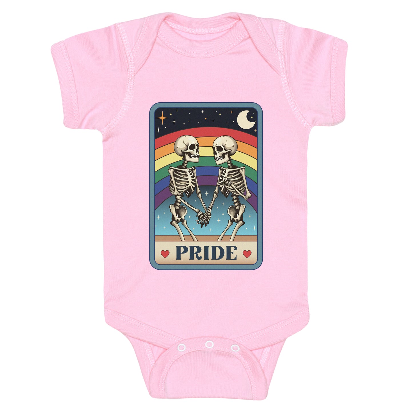 Rainbow Pride Tarot Card Baby One-Piece