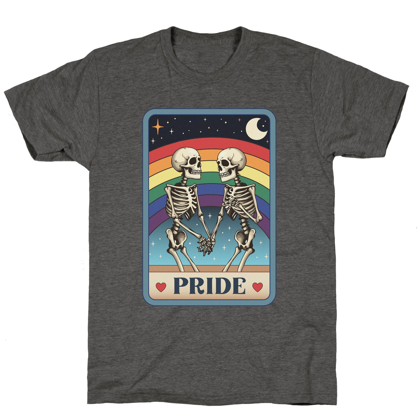 Rainbow Pride Tarot Card Unisex Triblend Tee