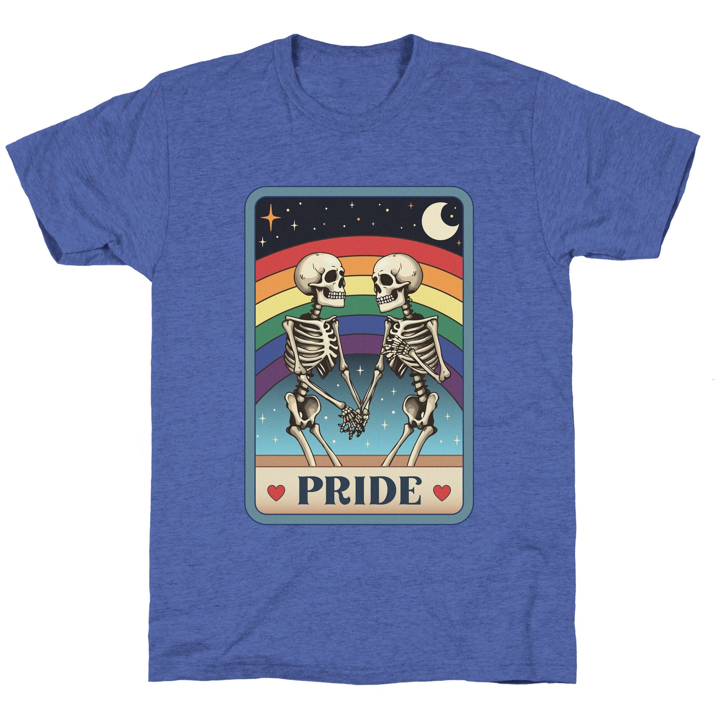Rainbow Pride Tarot Card Unisex Triblend Tee