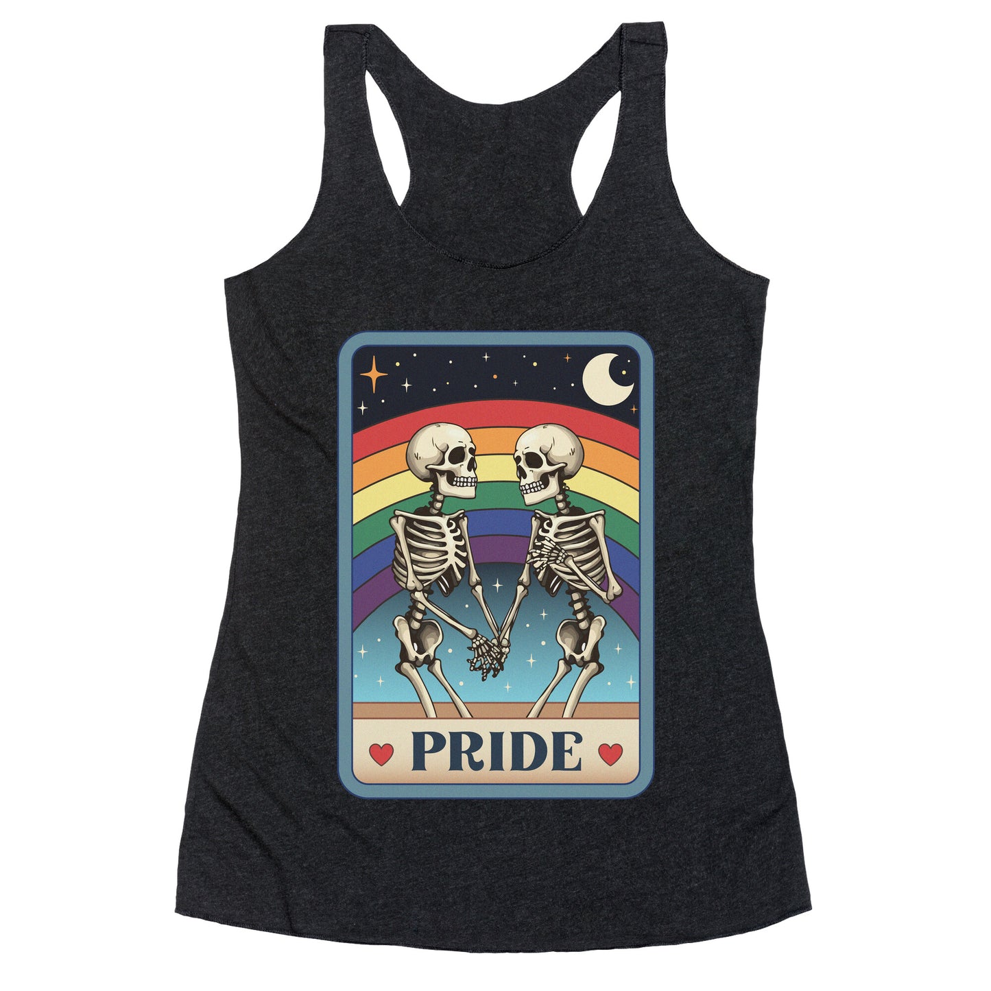 Rainbow Pride Tarot Card Racerback Tank