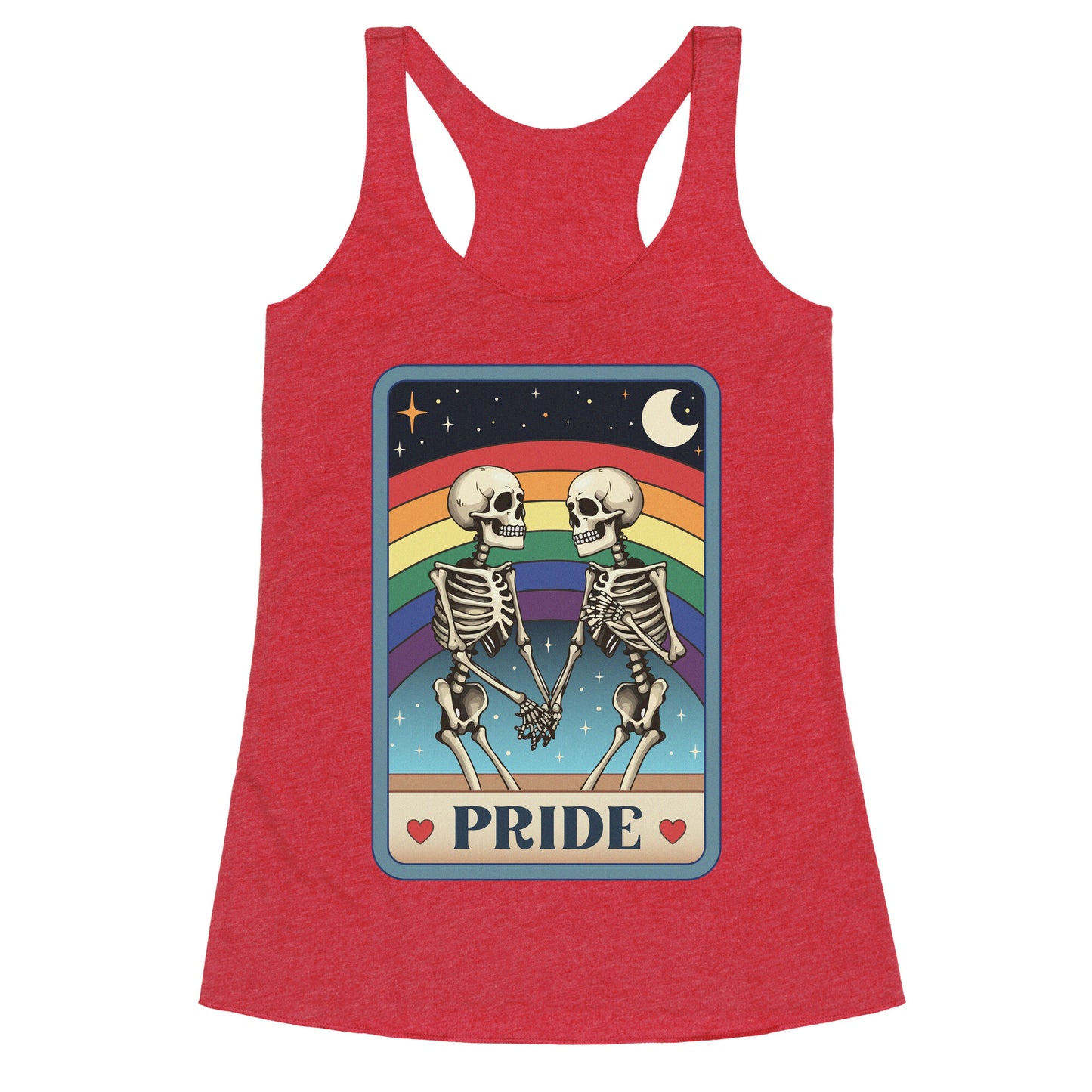 Rainbow Pride Tarot Card Racerback Tank