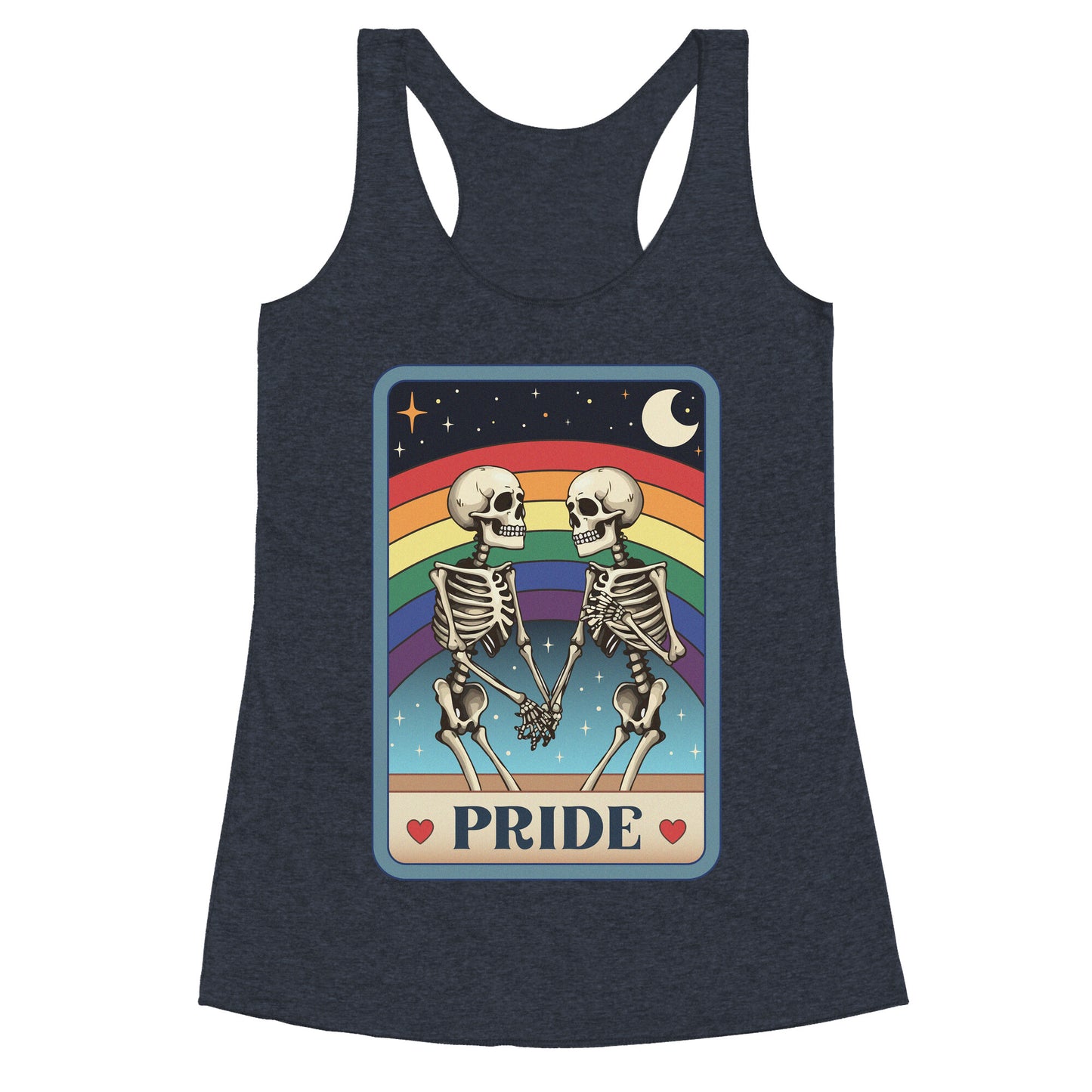 Rainbow Pride Tarot Card Racerback Tank