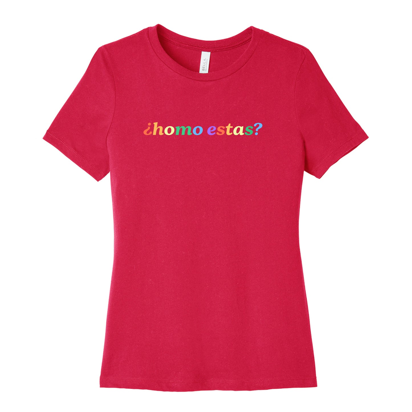 Homo Estas Rainbow Womens Relaxed Fit Cotton Tee