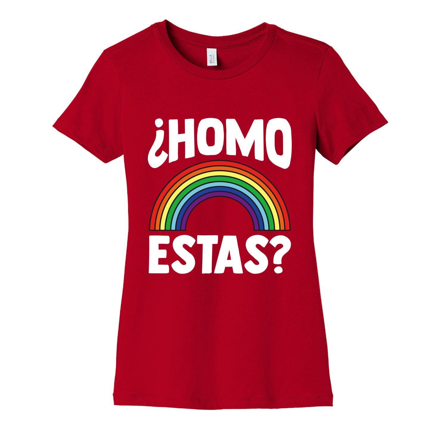 Homo Estas Rainbow Pride Womens Cotton Tee