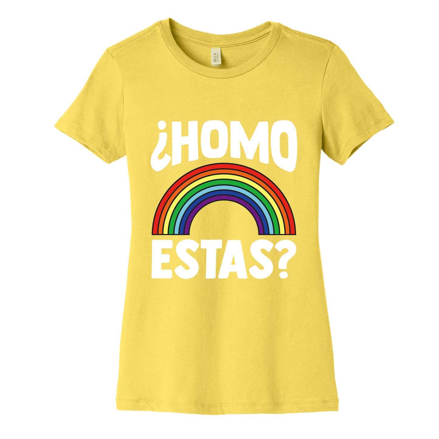 Homo Estas Rainbow Pride Womens Cotton Tee