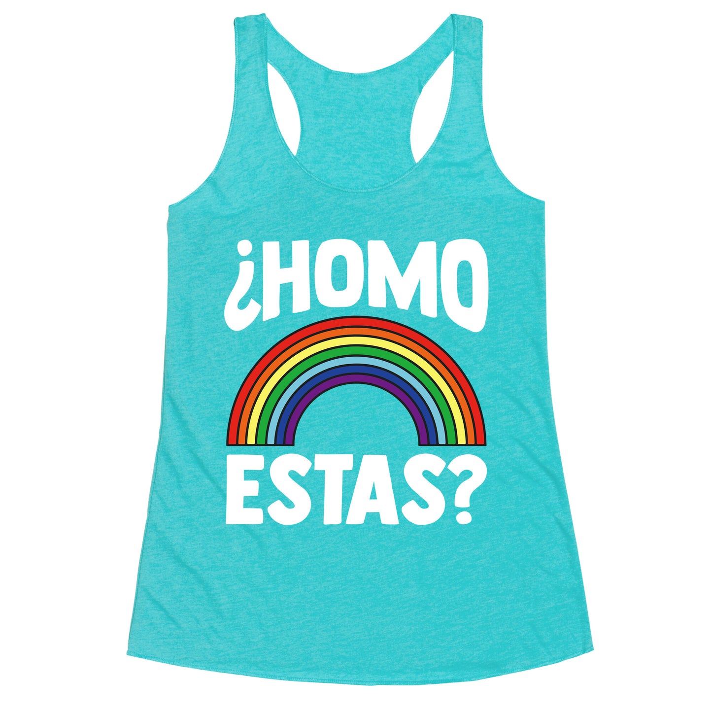 Homo Estas Rainbow Pride Racerback Tank