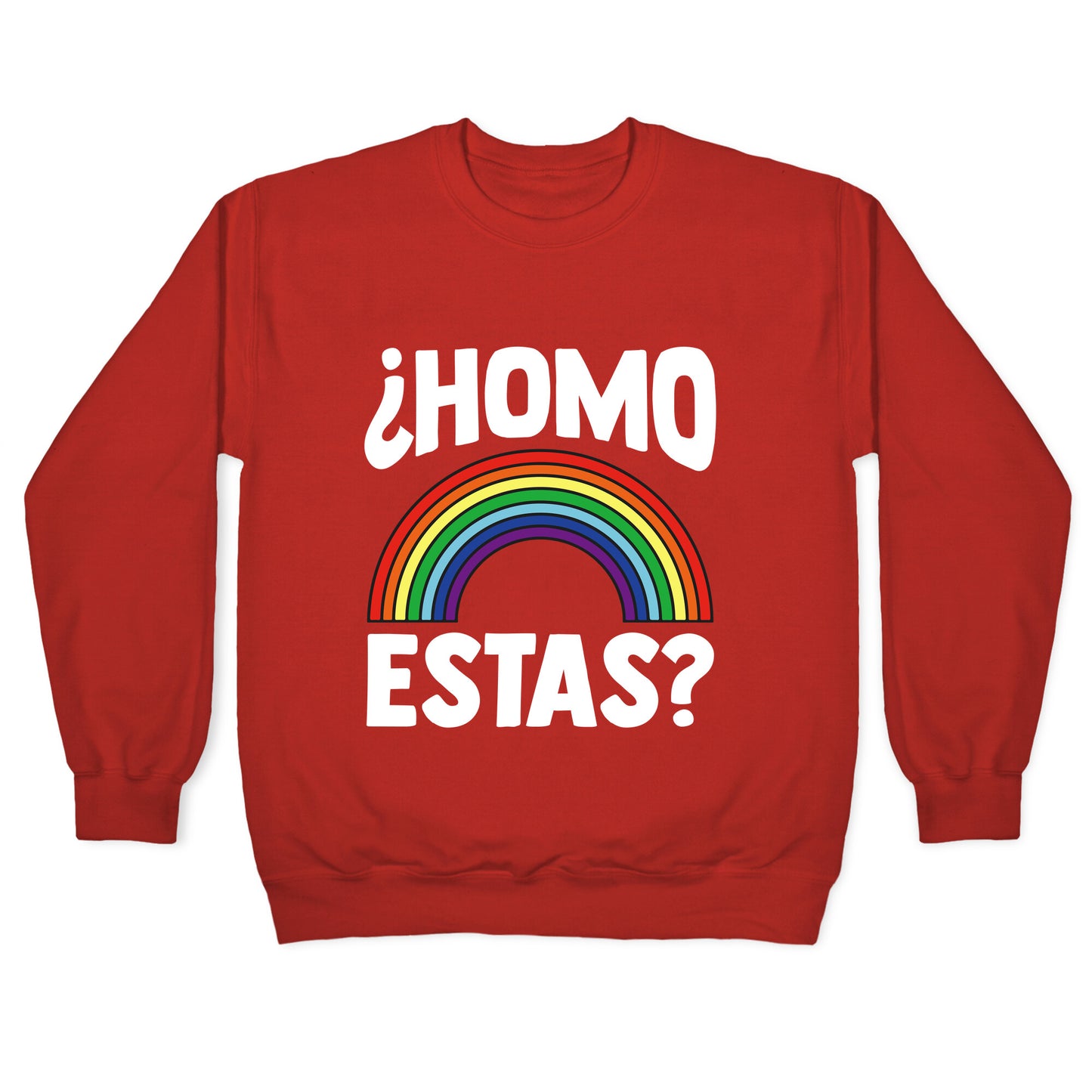 Homo Estas Rainbow Pride Crewneck Sweatshirt