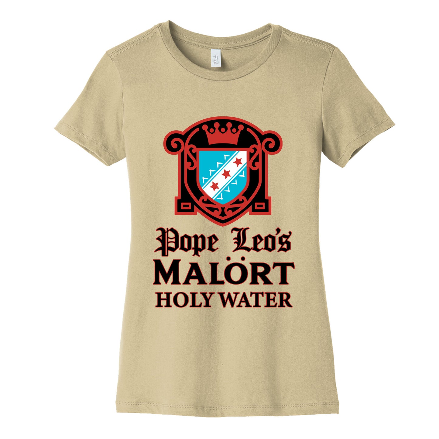 Pope Leo Holy Water Womens Cotton Tee