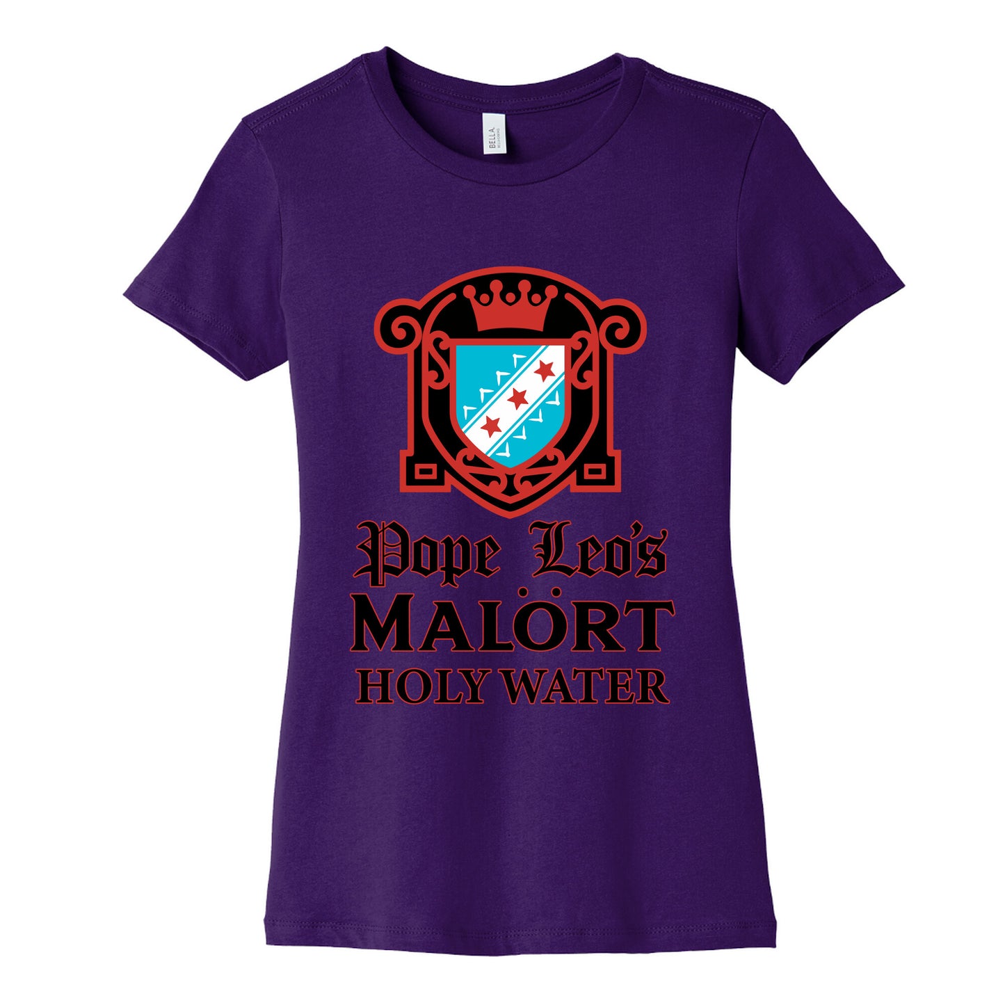 Pope Leo Holy Water Womens Cotton Tee