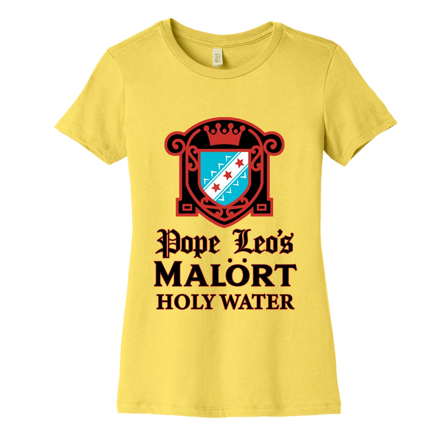 Pope Leo Holy Water Womens Cotton Tee