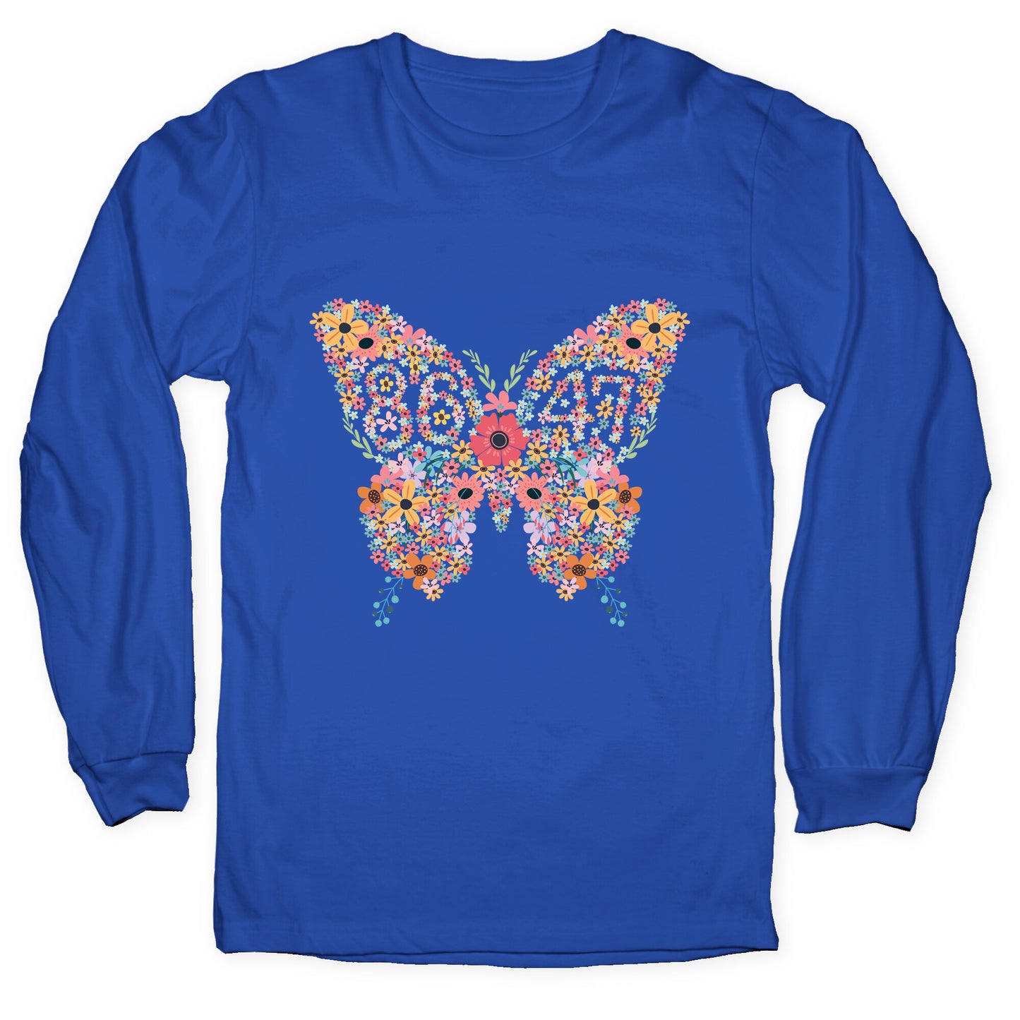 8647 Anti Trump Butterfly Longsleeve Tee