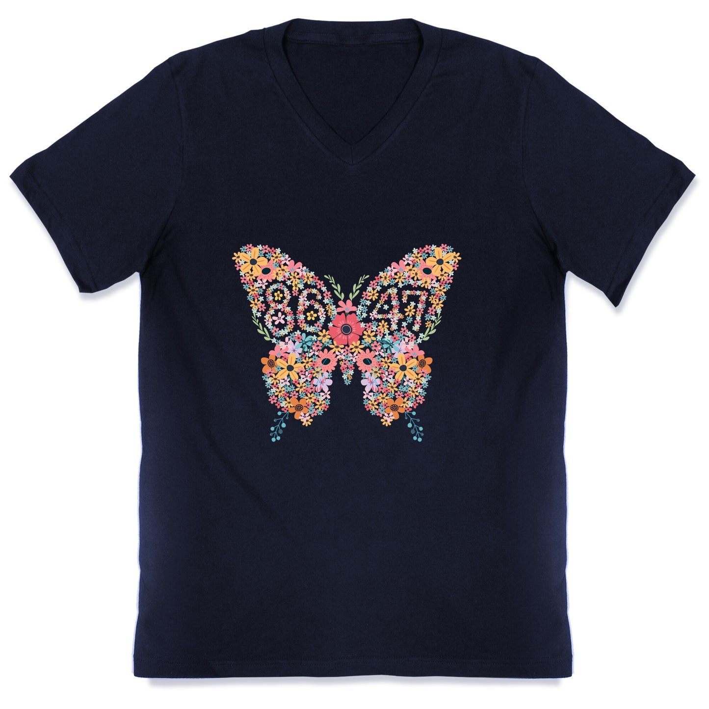8647 Anti Trump Butterfly V-Neck