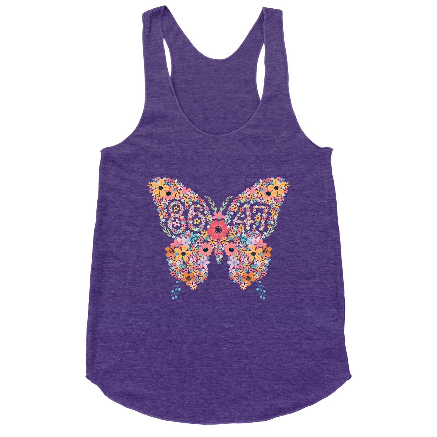 8647 Anti Trump Butterfly Racerback Tank