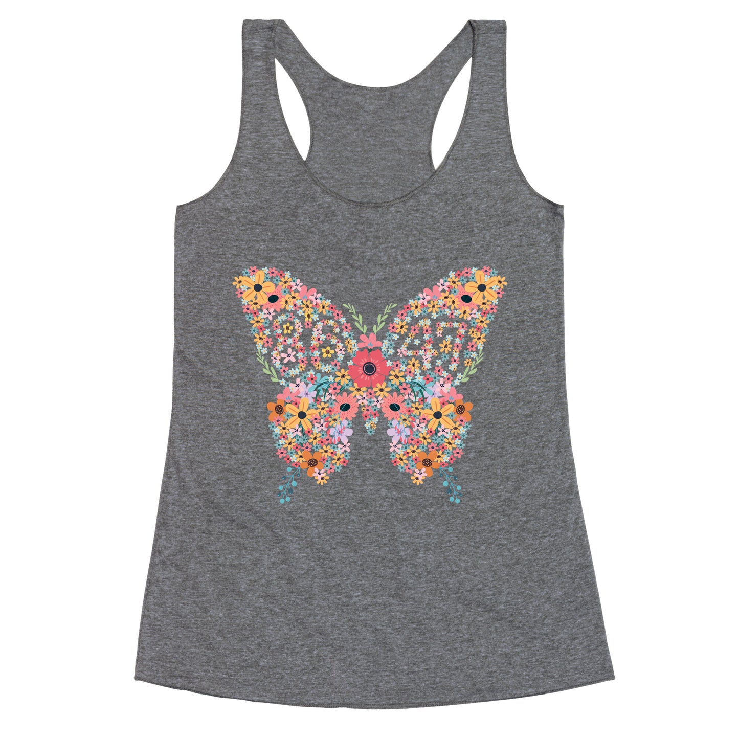 8647 Anti Trump Butterfly Racerback Tank