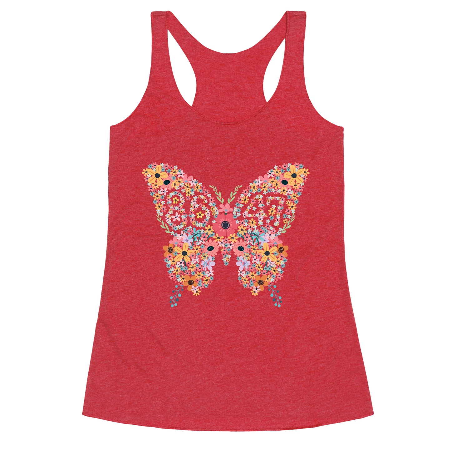 8647 Anti Trump Butterfly Racerback Tank