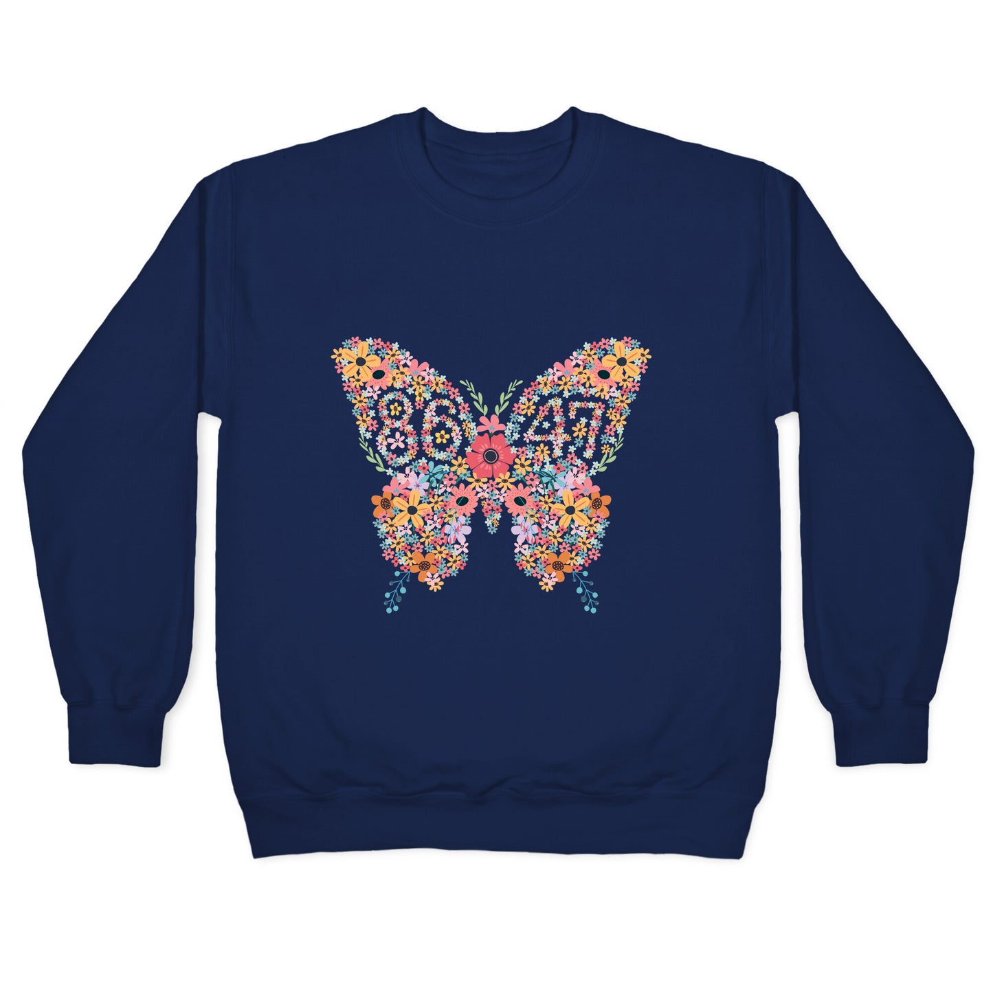 8647 Anti Trump Butterfly Crewneck Sweatshirt