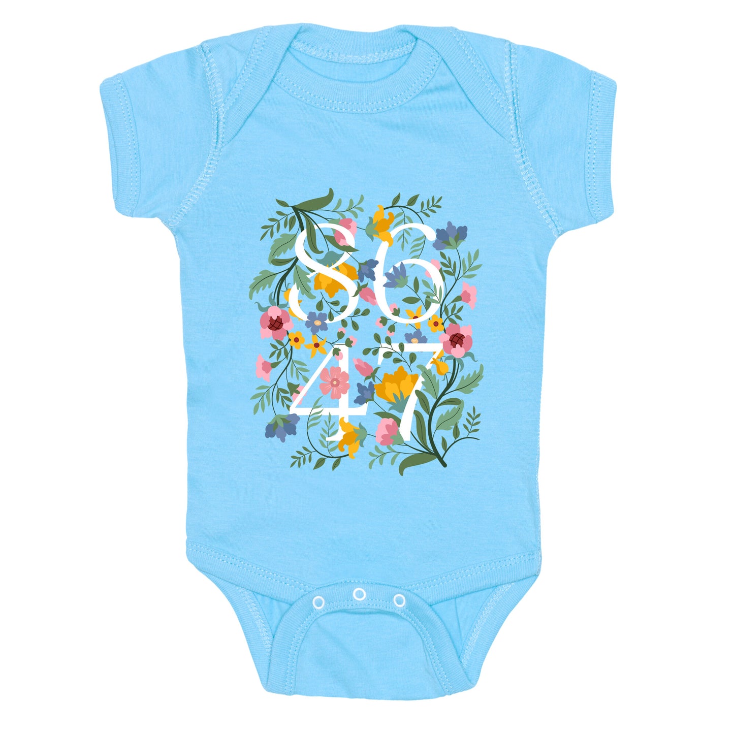 8647 Anti Trump Floral Baby One-Piece