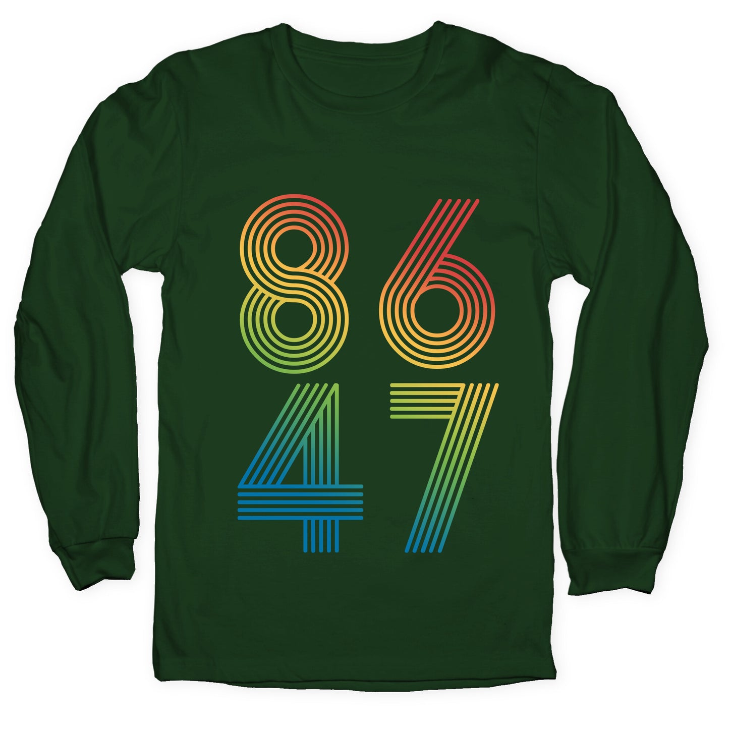 8647 Anti Trump Rainbow Longsleeve Tee