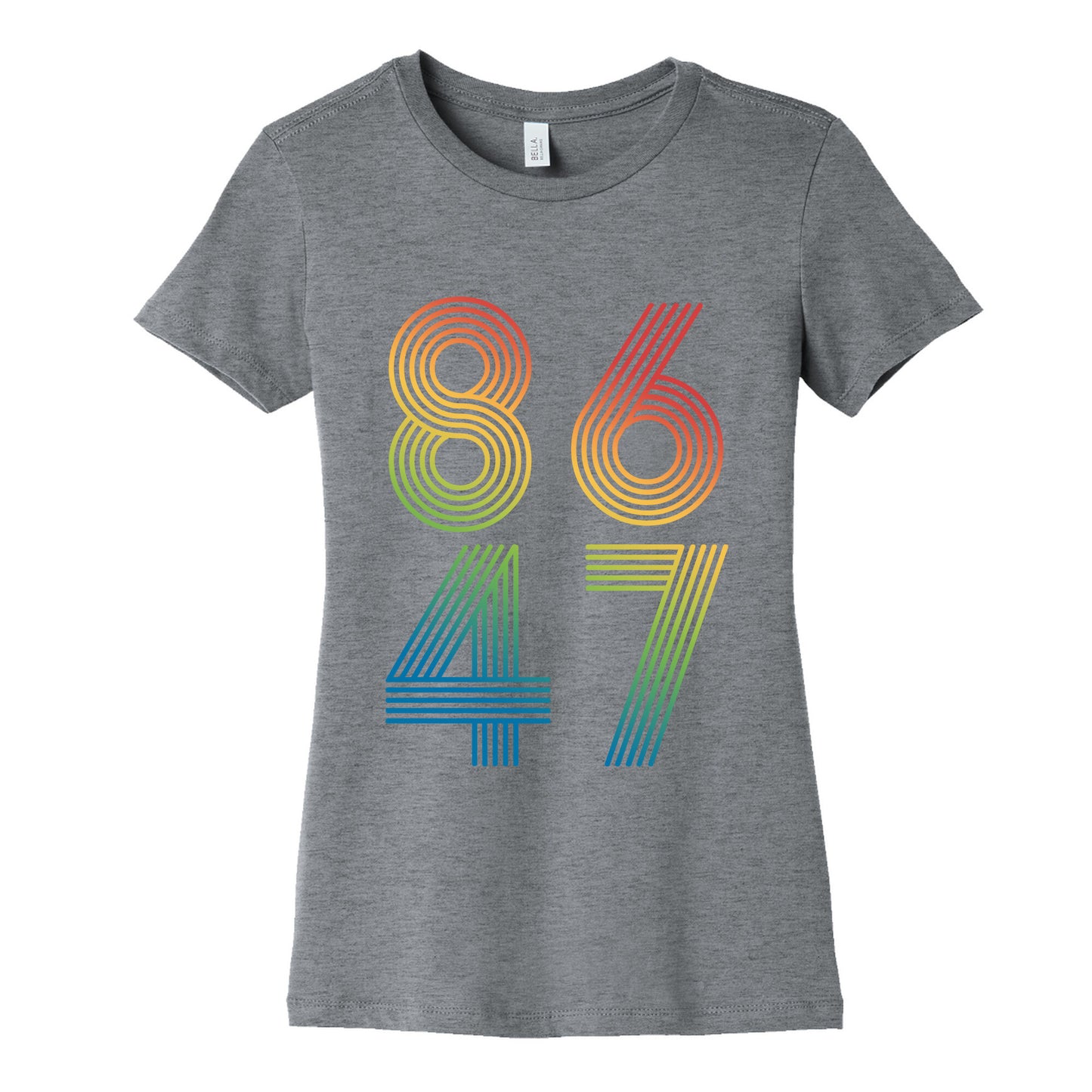 8647 Anti Trump Rainbow Womens Cotton Tee