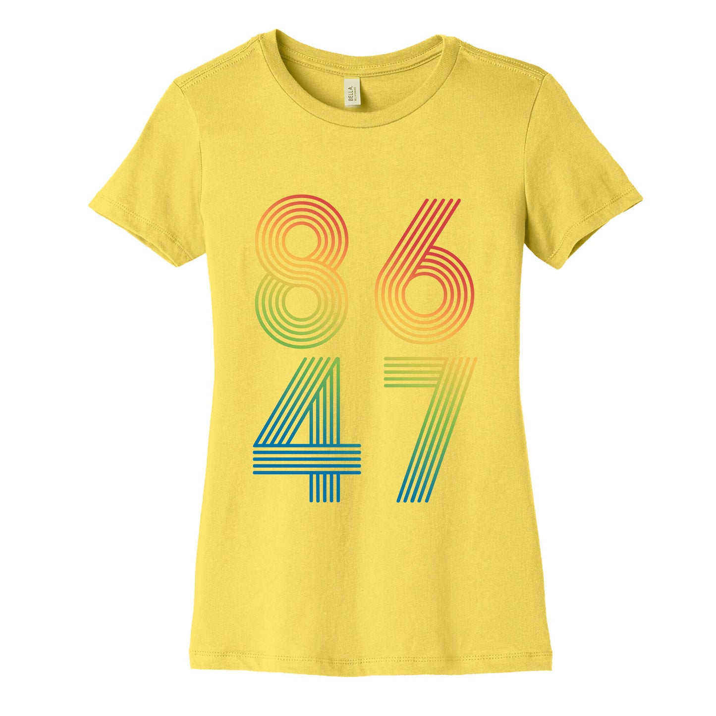 8647 Anti Trump Rainbow Womens Cotton Tee