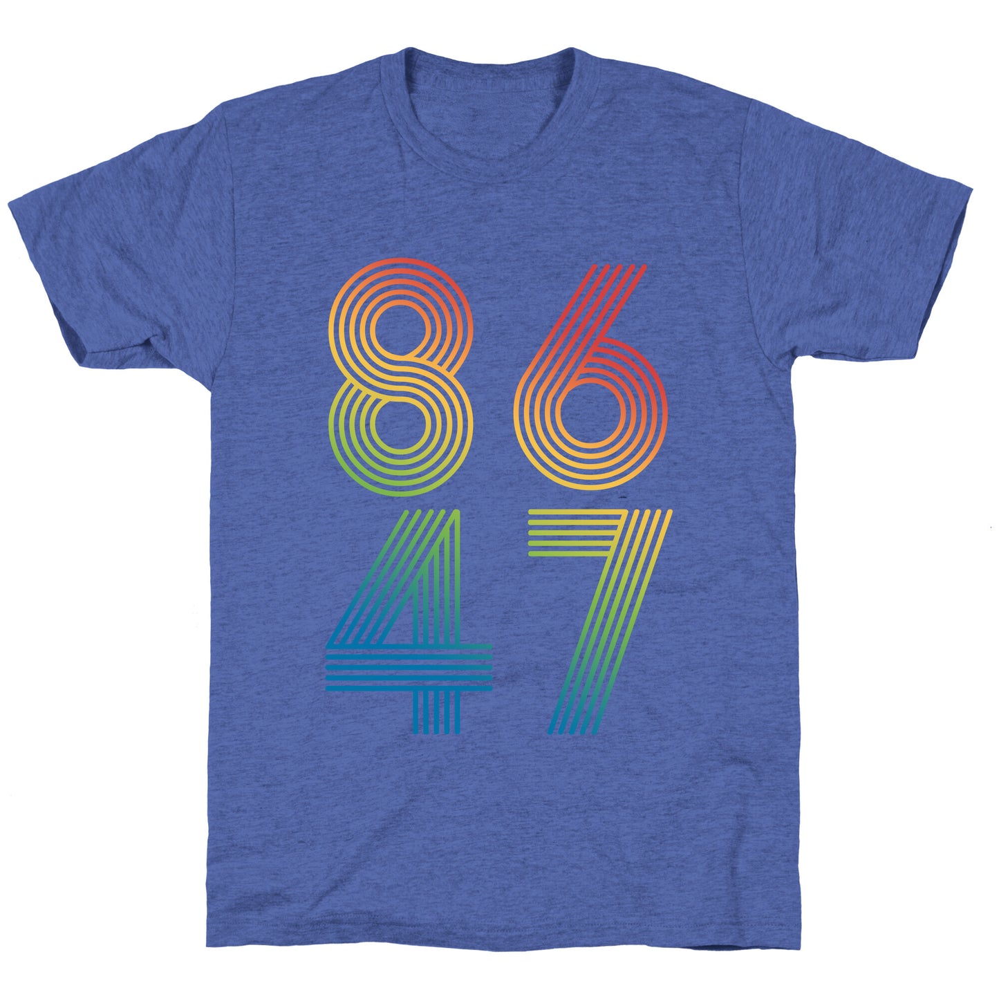 8647 Anti Trump Rainbow Unisex Triblend Tee