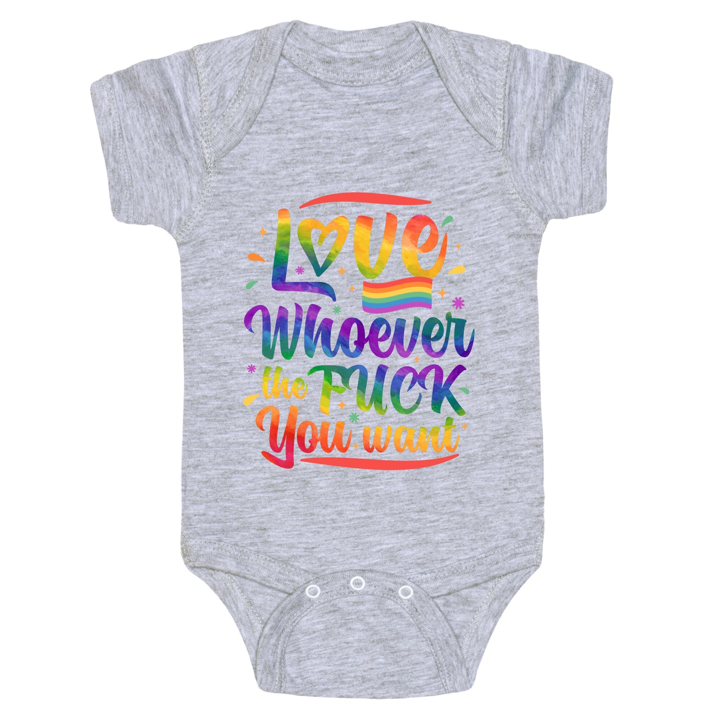 Love Whoever The F You Want Baby One-Piece
