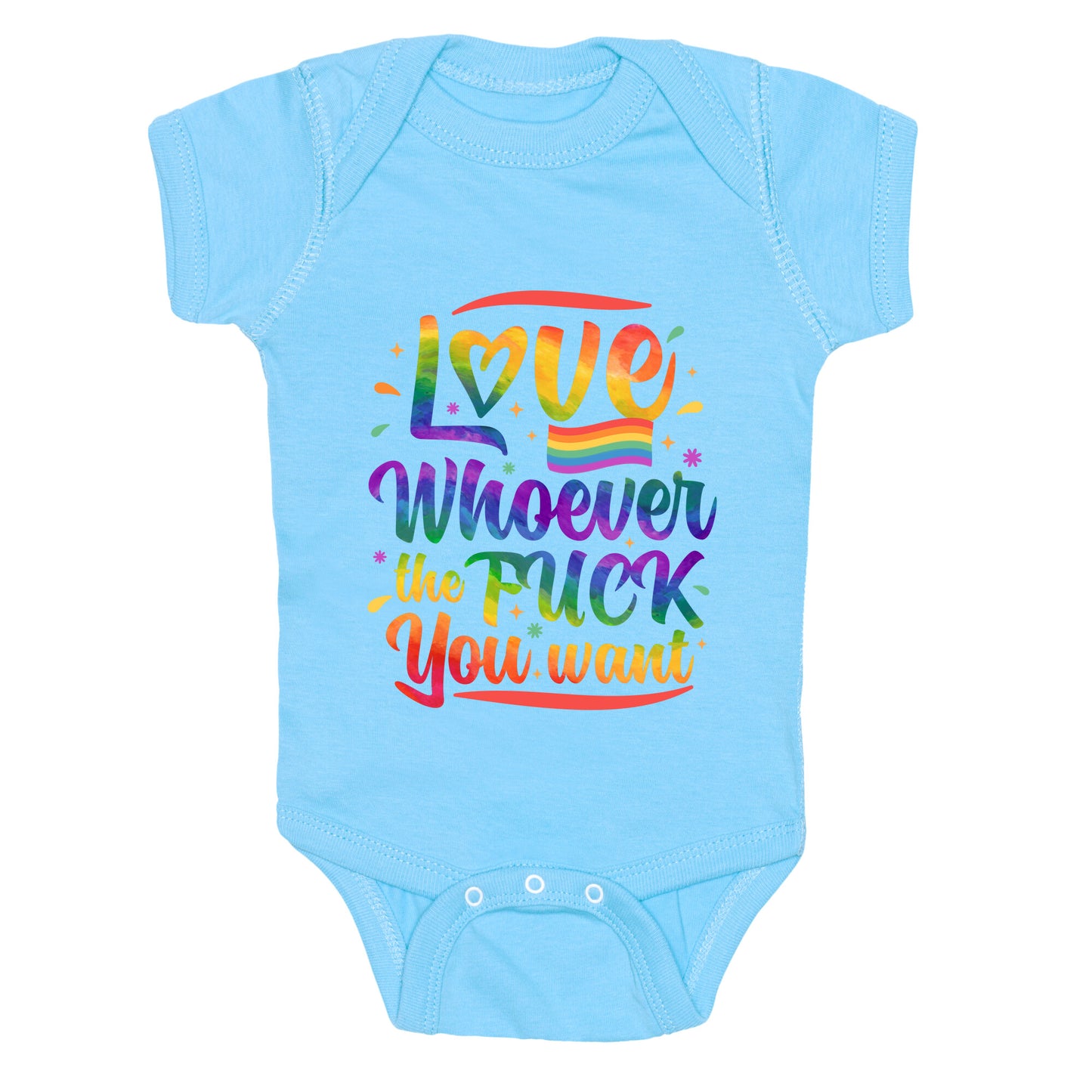 Love Whoever The F You Want Baby One-Piece