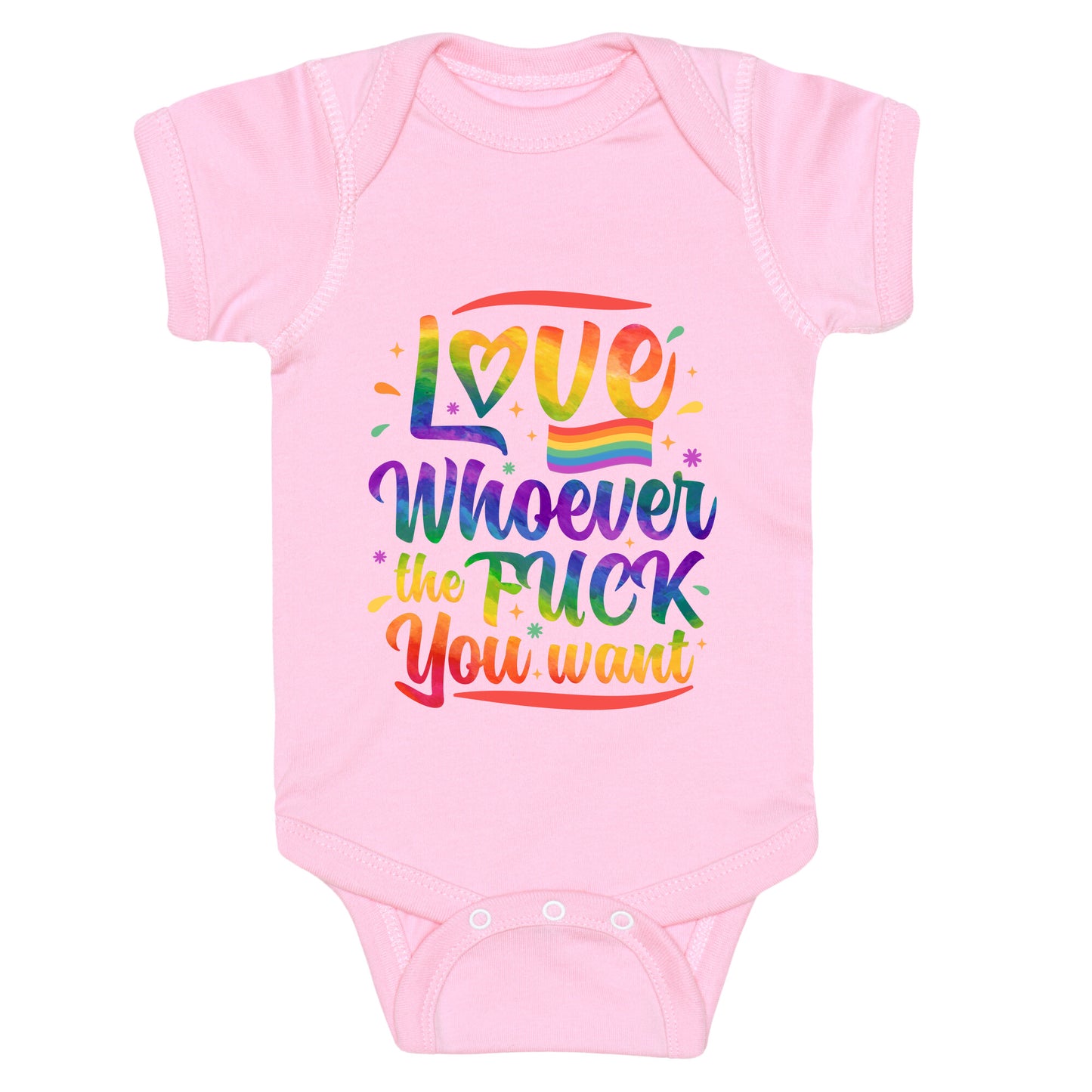 Love Whoever The F You Want Baby One-Piece