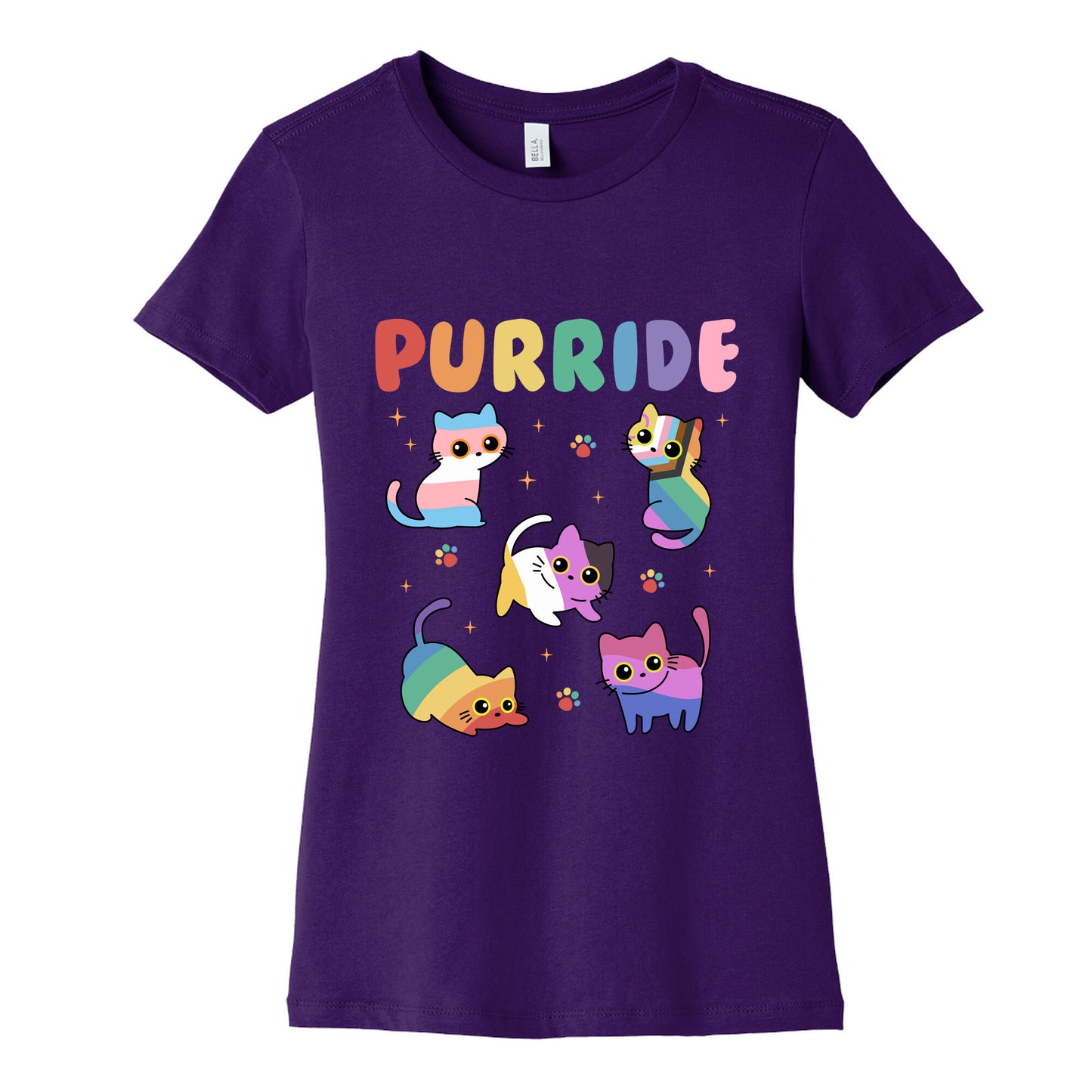 Purride Cats Pride Womens Cotton Tee