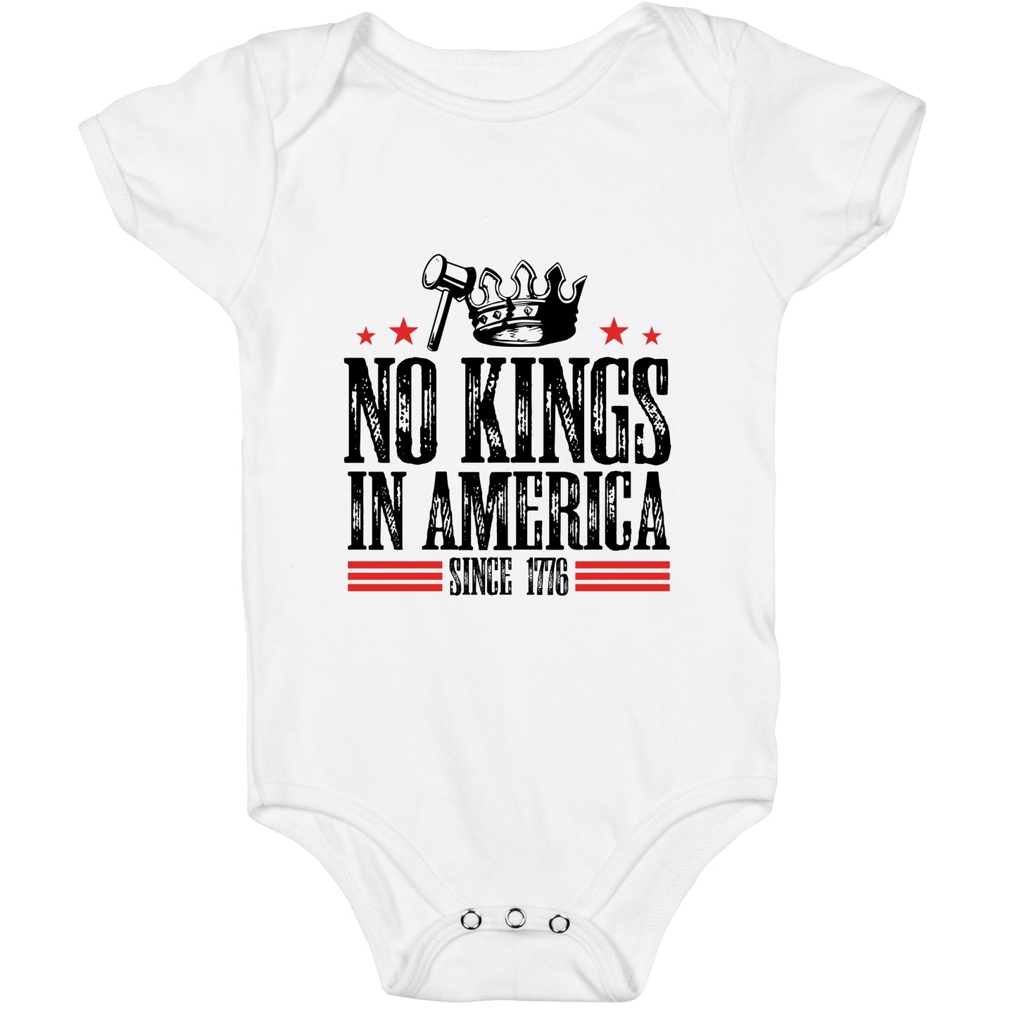 No Kings In America Baby One-Piece