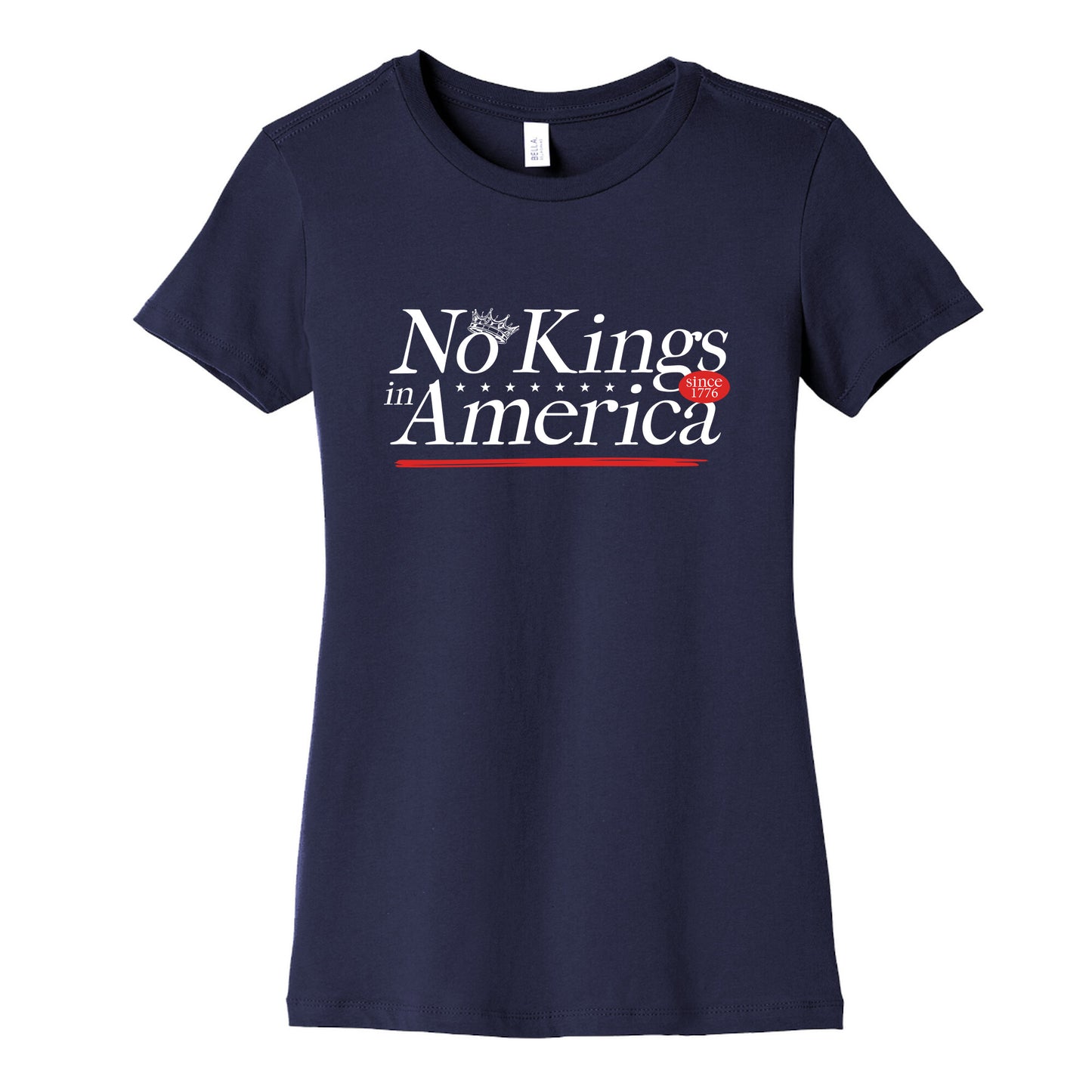 No Kings In America Anti Trump Womens Cotton Tee