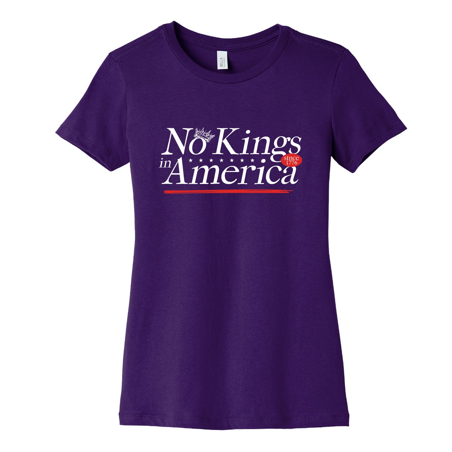 No Kings In America Anti Trump Womens Cotton Tee