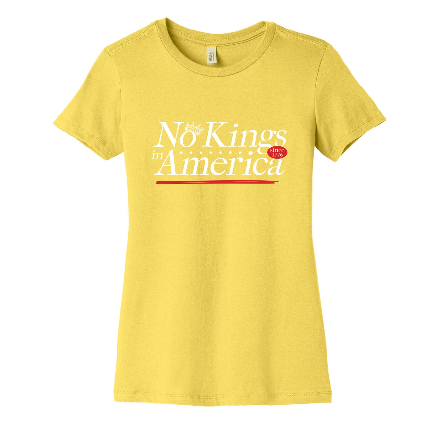 No Kings In America Anti Trump Womens Cotton Tee