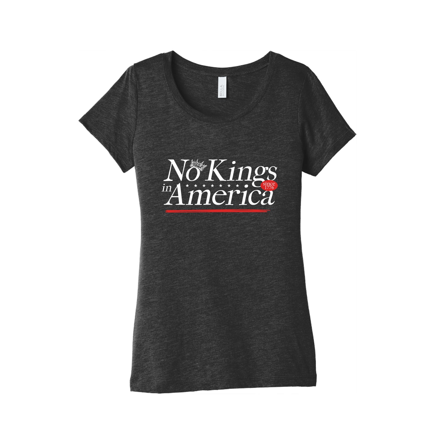 No Kings In America Anti Trump Womens Triblend Tee