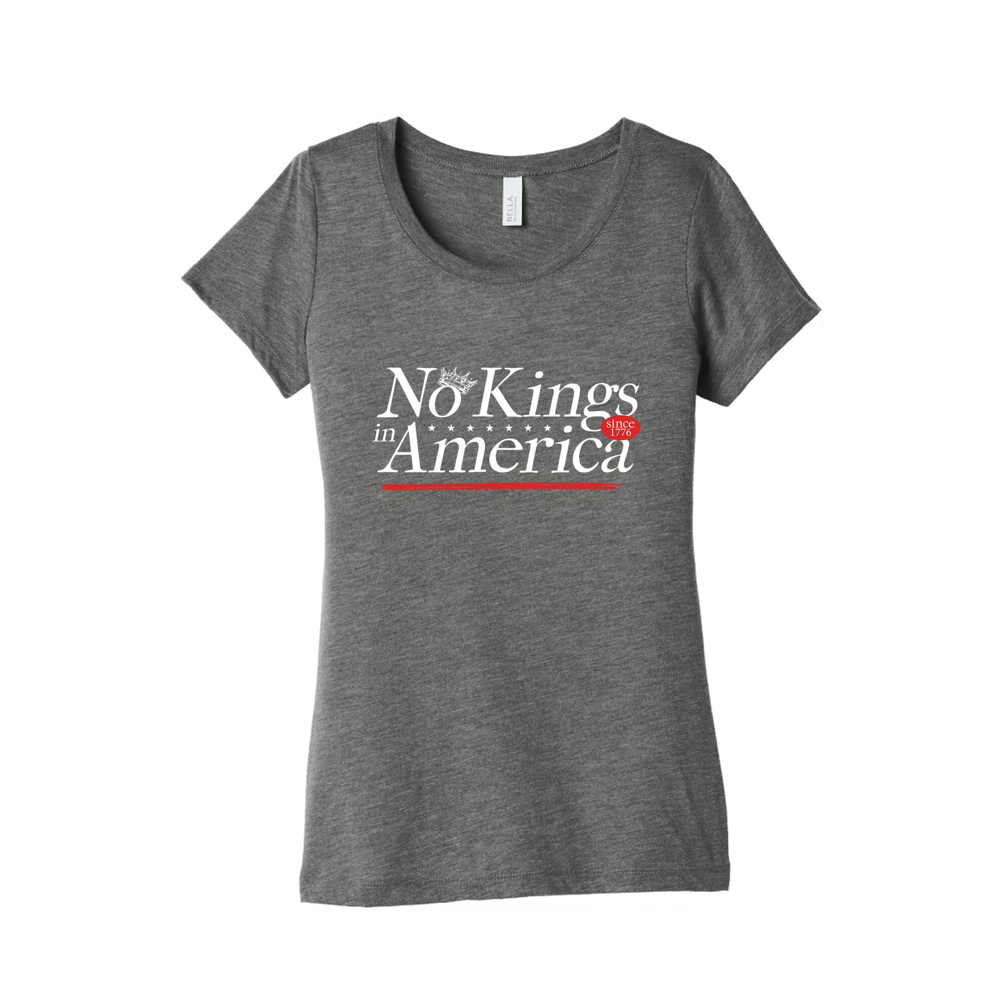 No Kings In America Anti Trump Womens Triblend Tee