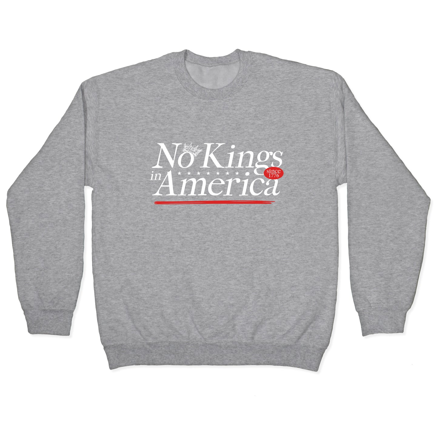 No Kings In America Anti Trump Crewneck Sweatshirt