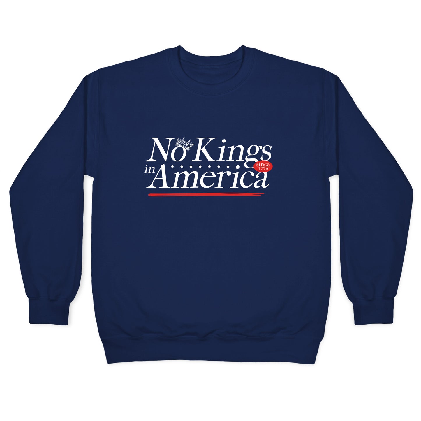 No Kings In America Anti Trump Crewneck Sweatshirt