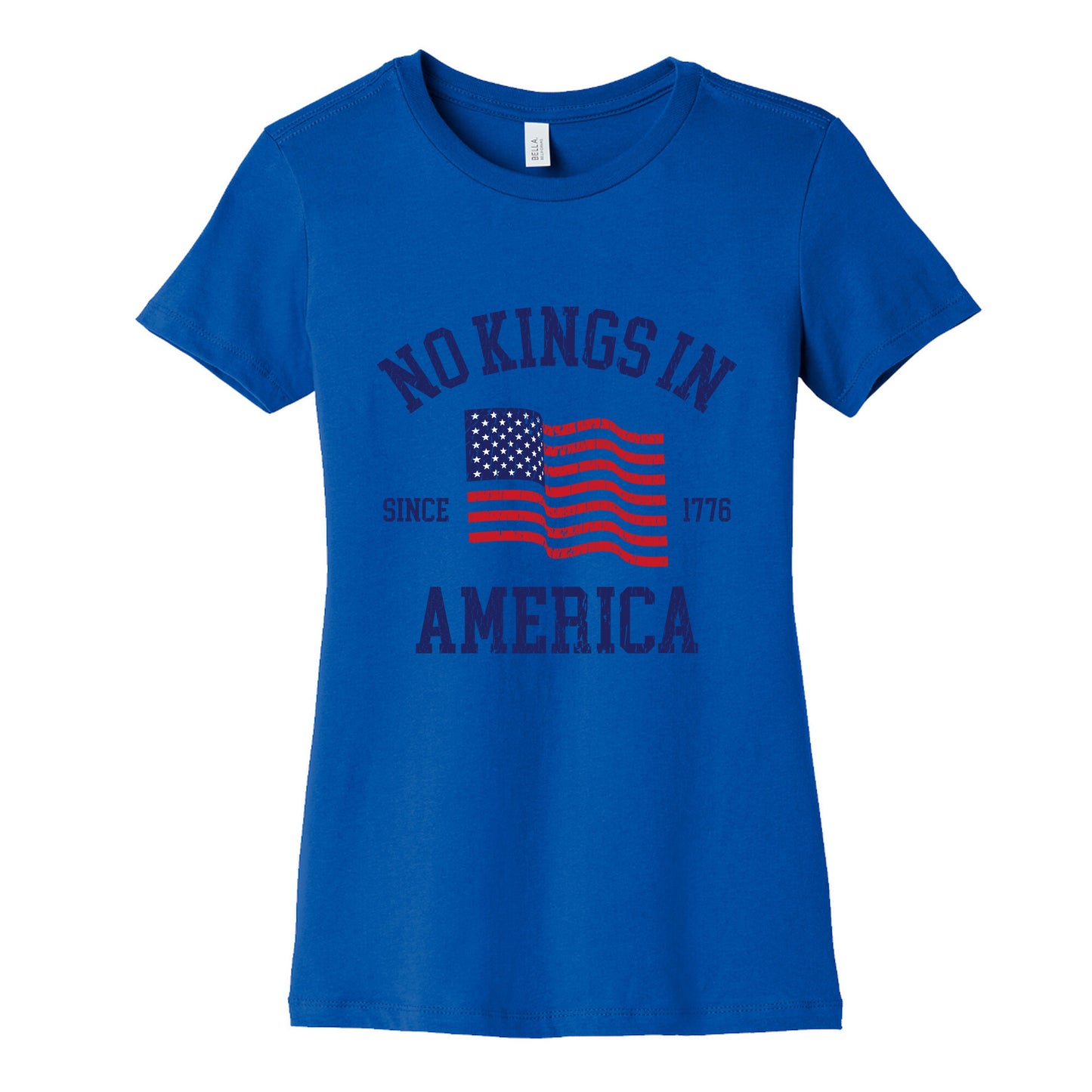 No Kings In America Since 1776 Womens Cotton Tee