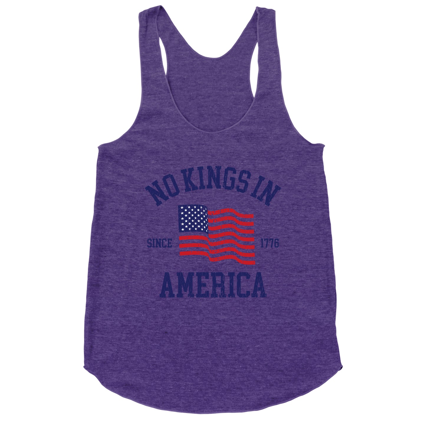 No Kings In America Since 1776 Racerback Tank