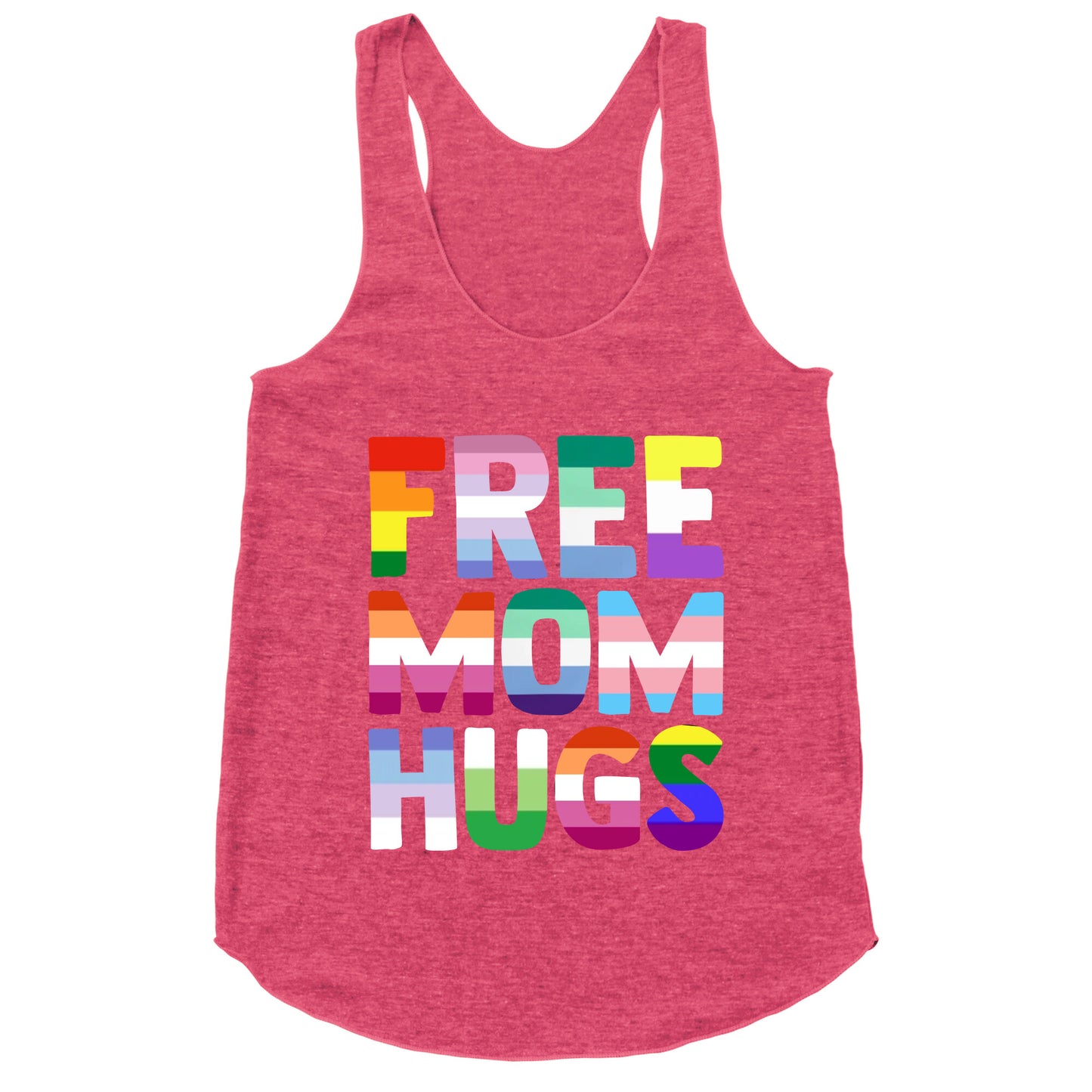 Free Mom Hugs Rainbow Racerback Tank
