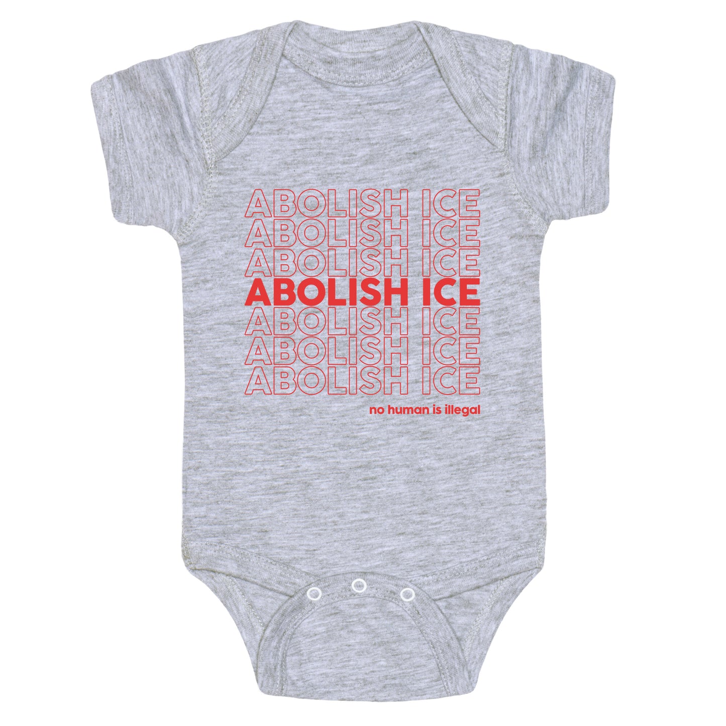Abolish Ice Red Baby One-Piece